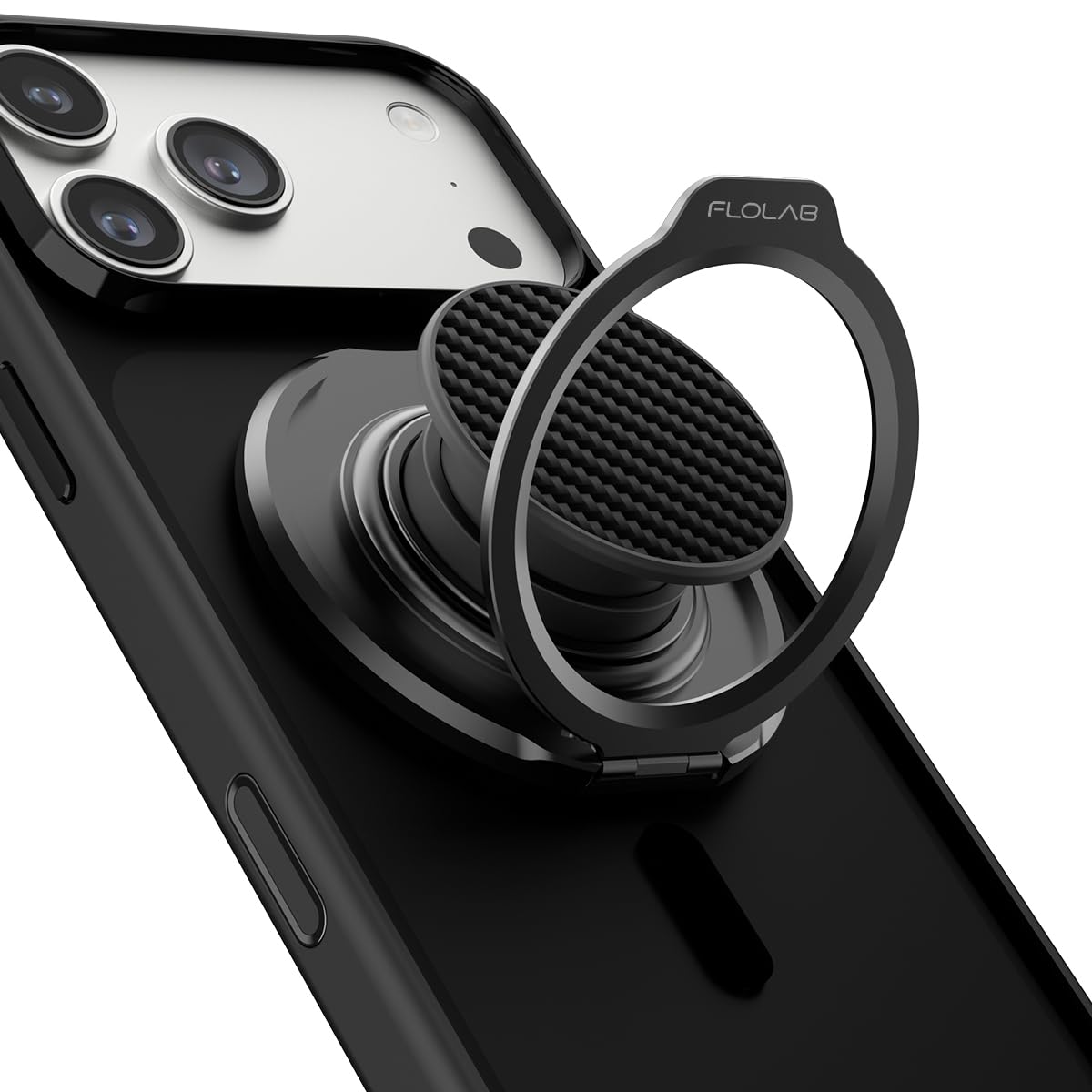 FLOLAB ForgeGrip Strong Magnetic Phone Holder & Phone Grip for MagSafe Grip iPhone Accessories Magnetic Phone Grip, Ring Holder & Stand, Satisfying