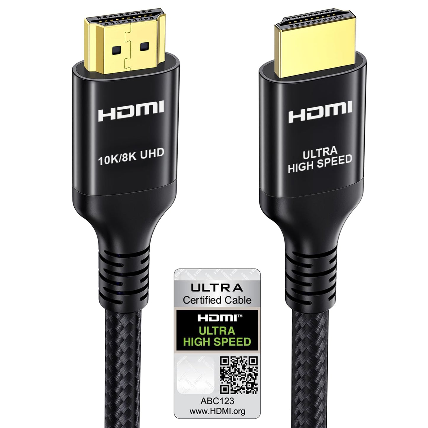 Etseinri 10K 8K 4K HDMI Cable 13ft, Certified 48Gbps Ultra High Speed HDMI® Cable 4K@120Hz 8K@60Hz eARC HDCP 2.2&2.3 Dynamic HDR D.olby Atmos