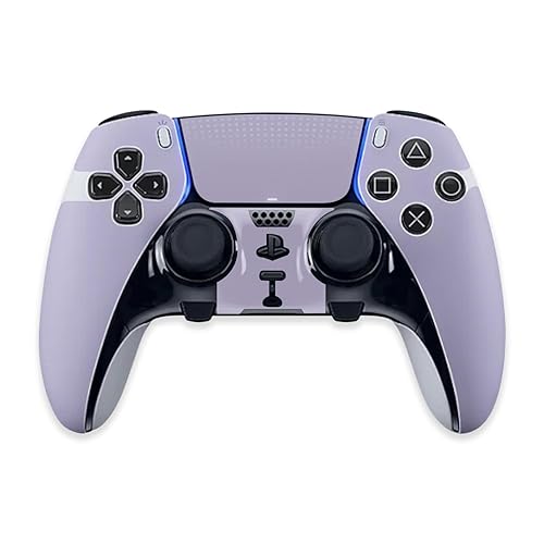 MightySkins Skin Compatible with PS5 DualSense Edge Controller - Solid Lilac | Protective, Durable, and Unique Vinyl Decal wrap Cover | Easy to Apply