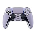MightySkins Skin Compatible with PS5 DualSense Edge Controller - Solid Lilac | Protective, Durable, and Unique Vinyl Decal wrap Cover | Easy to Apply