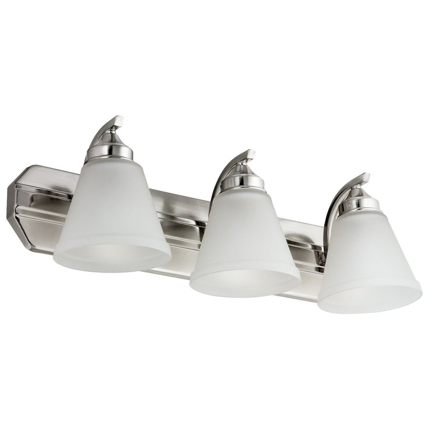 Sunlite 45057 24-Inch Modern Incandescent Vanity Bell Shaped Light Fixture, Max 100 Wattage, 120 Volts, 3 Medium E26 Base Sockets (A19), Frosted