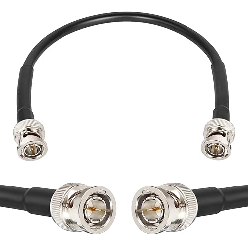 XRDS -RF 12G SDI Cables 1FT, SDI Video Cable 3G/6G/12G 75ohm BNC Male Cable Supports HD-SDI/3G/6G-SDI/4K for Video Security Camera SDI Converter
