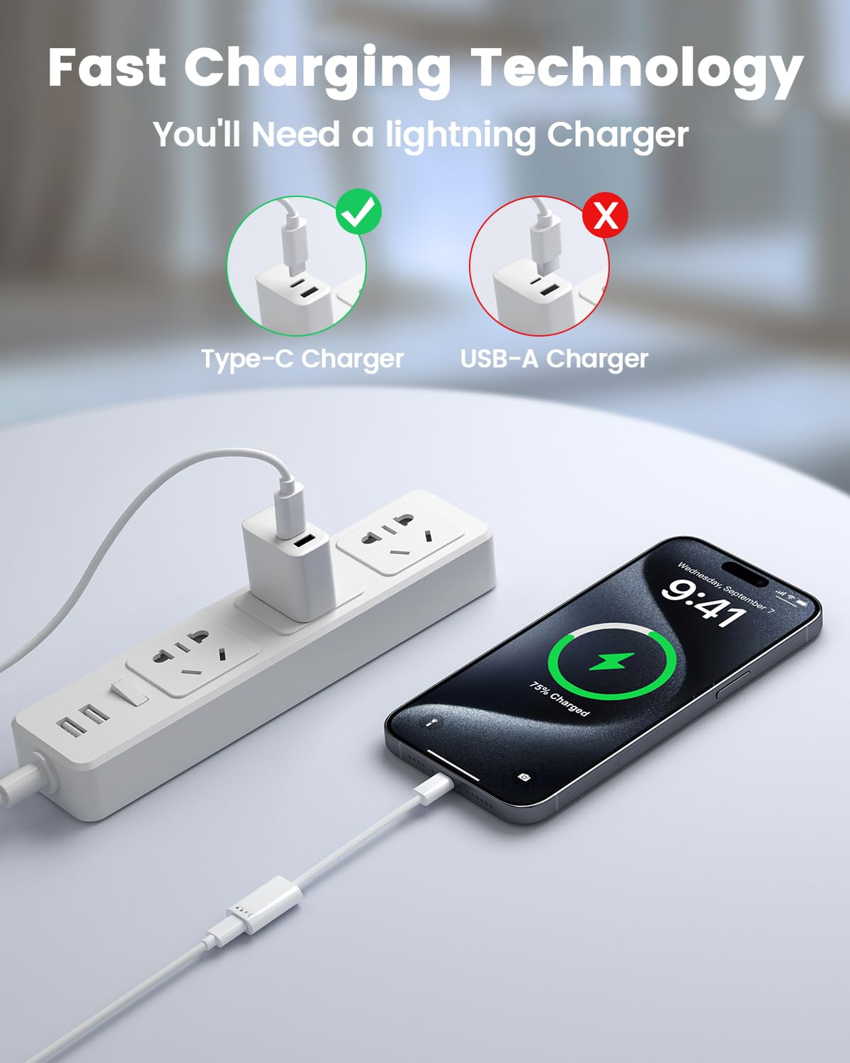USB C to Lightning Audio & Charging Adapter, Type C to iPhone Converter for Earphones and Data Transfer, Lightning to USBC Adaptor Compatible