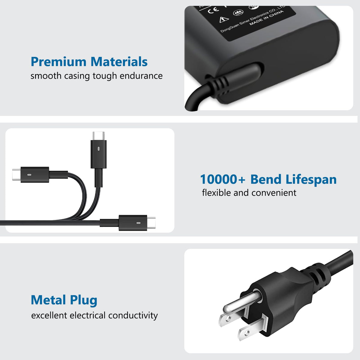 DJW 90W USB C Laptop Charger Replacement for Dell XPS 13 15 9500 17 9700 Latitude 3400 3500 5289 5300 Latitude 7420 7320 7390 2in1 Precision 3540 3470