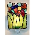 HUIMEIJU Tiffany Glass Night Light - Bedroom, Study, Aisle, Gem, Green Glass