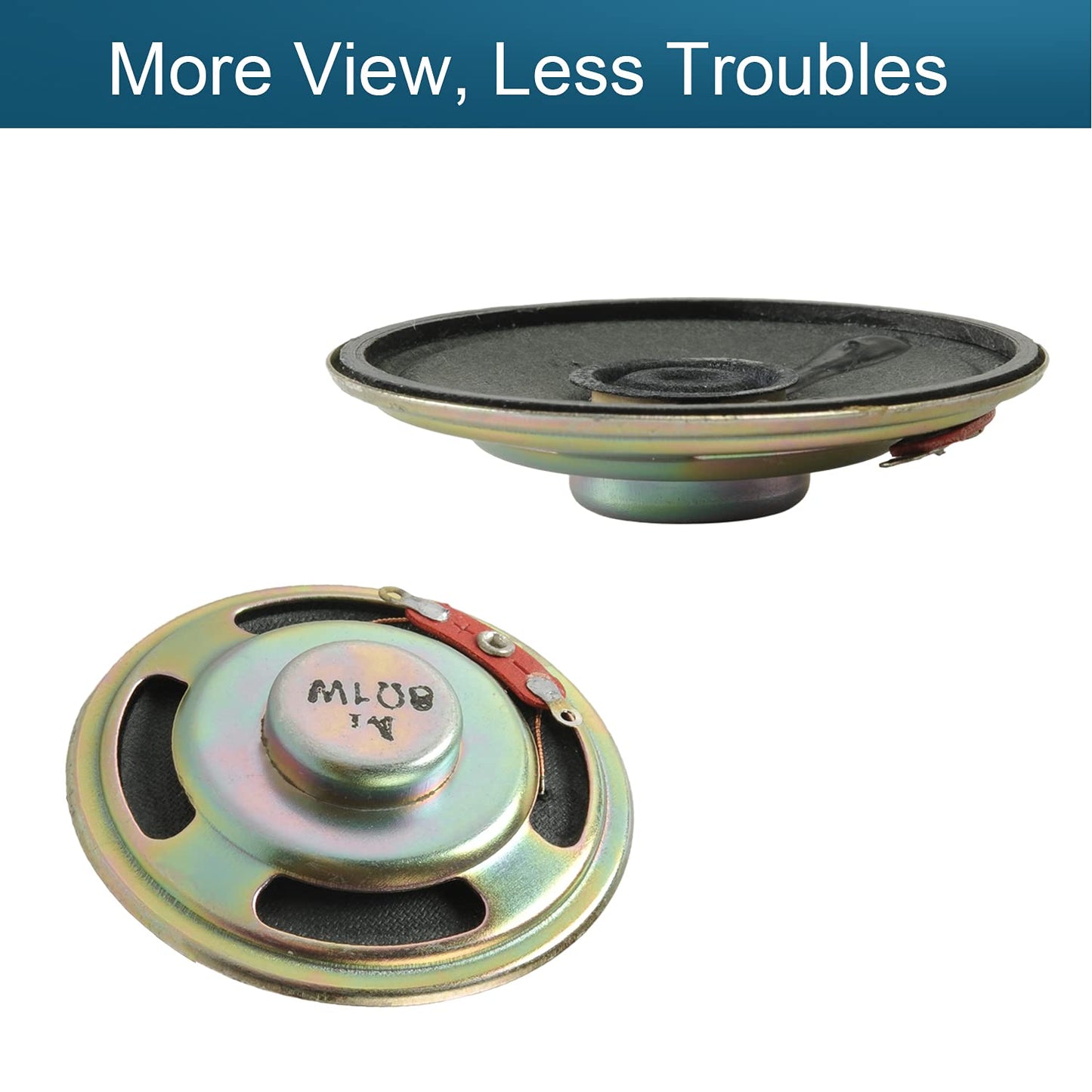 Fielect DIY Magnetic Speaker 1W 8 Ohm 50mm Diameter Round Shape Replacement Loudspeaker 1pcs