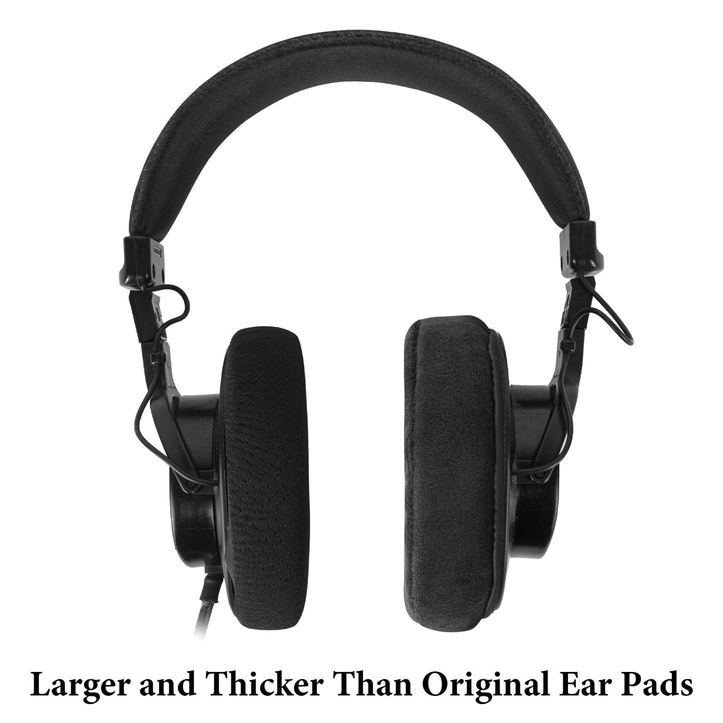 Geekria PRO Extra Thick Velour Replacement Ear Pads Compatible with Sony MDR-7506, MDR-MV1, MDR-V6, MDR-V7, MDR-M1, MDR-M1ST, MDR-CD900ST Headphones
