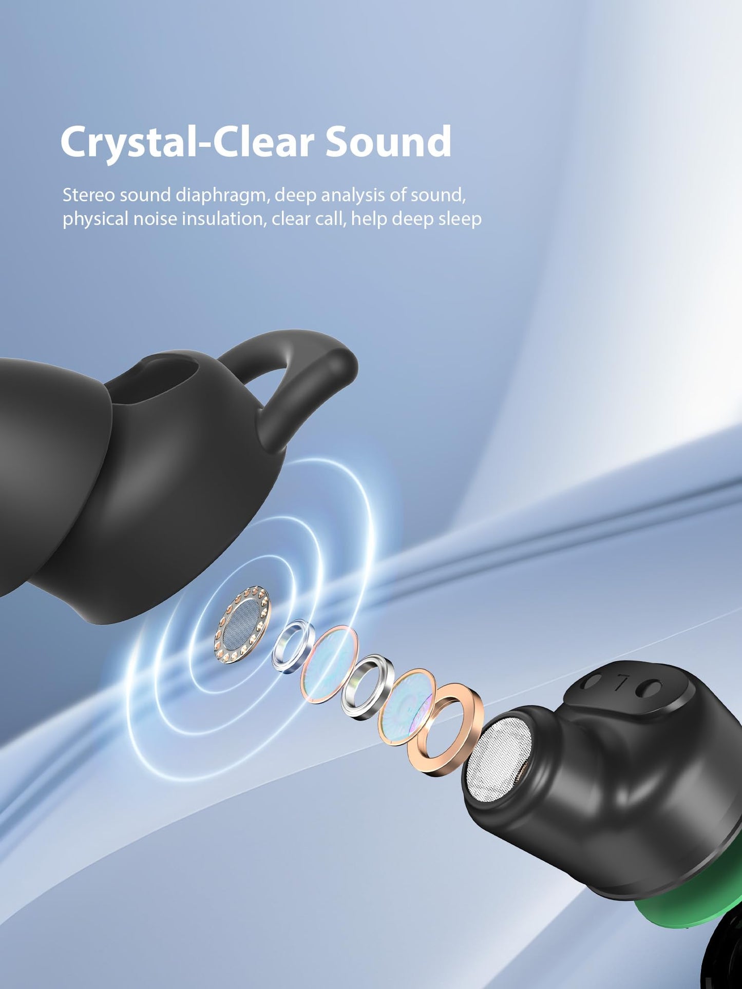 DAGKHE Sleep Headphones, Invisible Sleep Earbuds for Side Sleepers