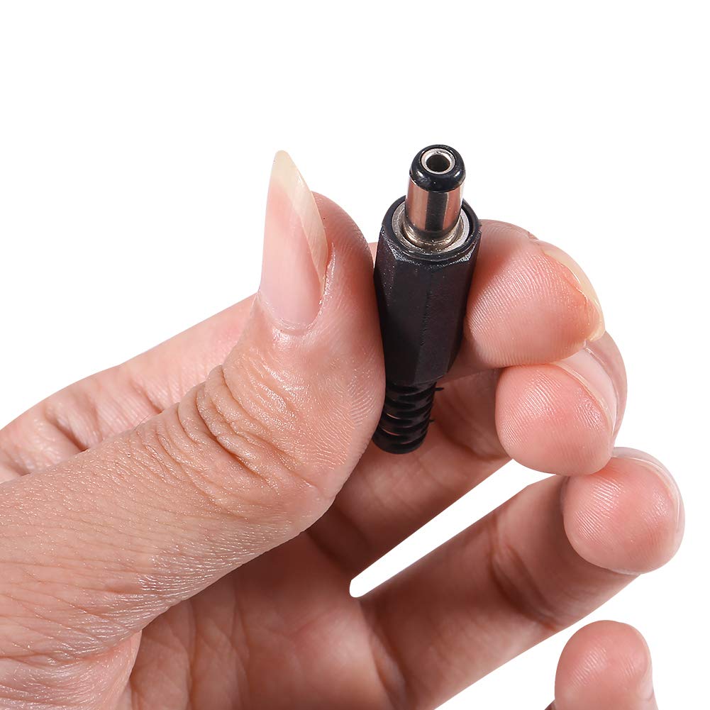 AiTrip 20pcs 5.5mm x 2.1mm DIY Male DC Power Plug Jack Solder Connector Adapter