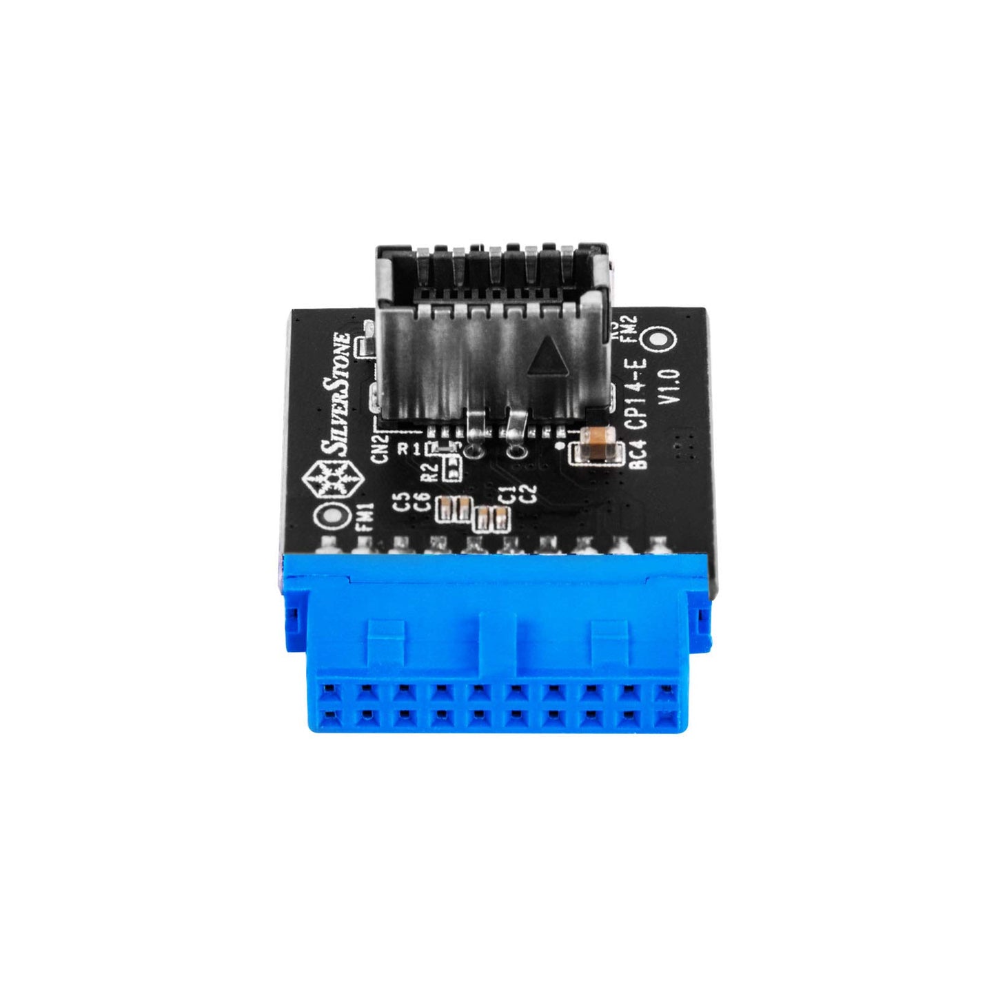 Silverstone CP14-E, USB 3.0 Internal 19 Pin Header to USB 3.1/3.2 Type-C (20 Pin) Key A Adapter Card for USB Type-C Port, SST-CP14-E