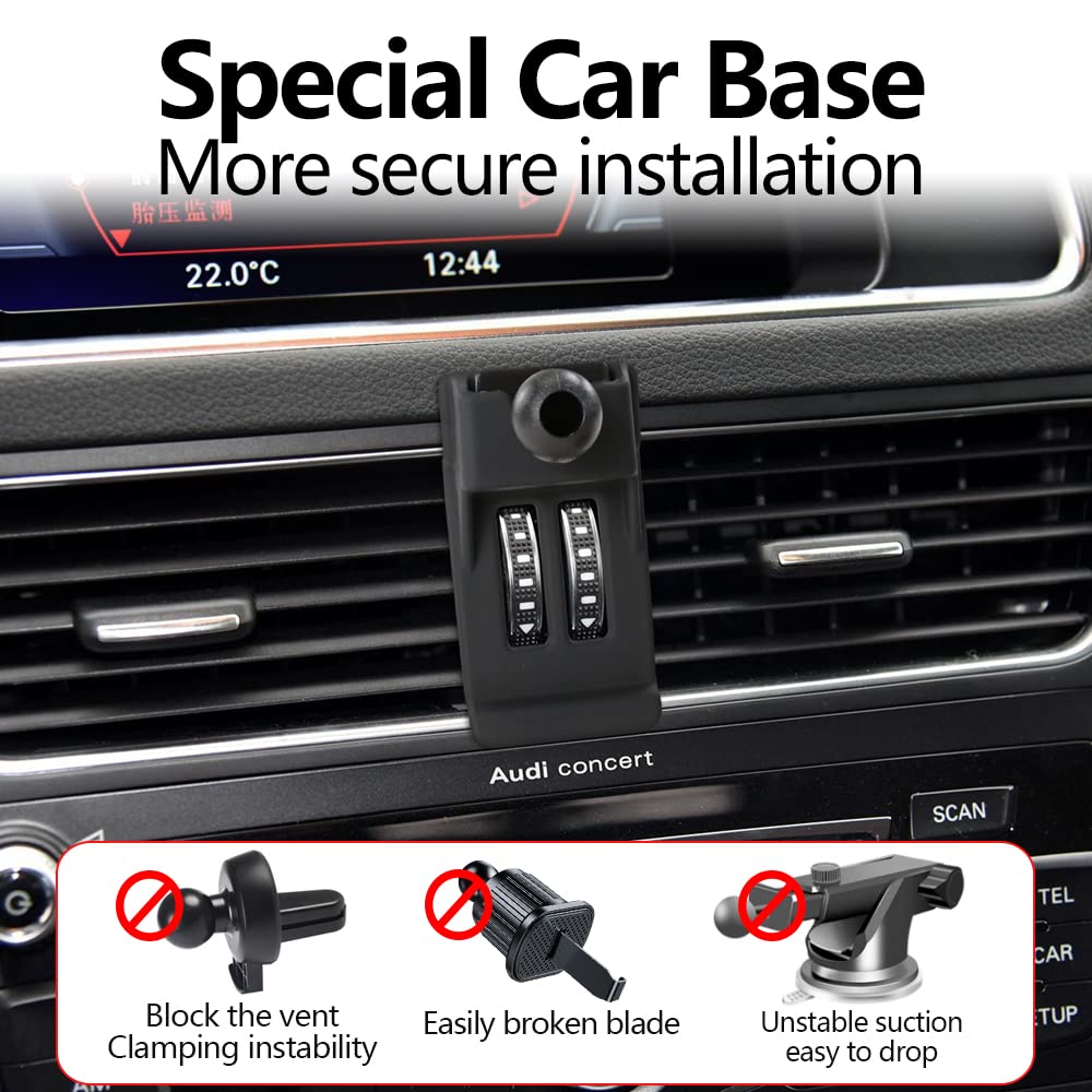 LUNQIN Car Phone Holder Mount for 2010-2016 Audi Q5, 2014-2017 Audi SQ5 Auto Accessories Interior Decoration Mobile Cell Smartphone Bracket