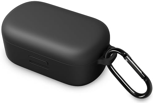 Geiomoo Silicone Case for Bose QuietComfort 2020, Soft Flexible Scratch Resistant Protective Cover with Carabiner (Black)