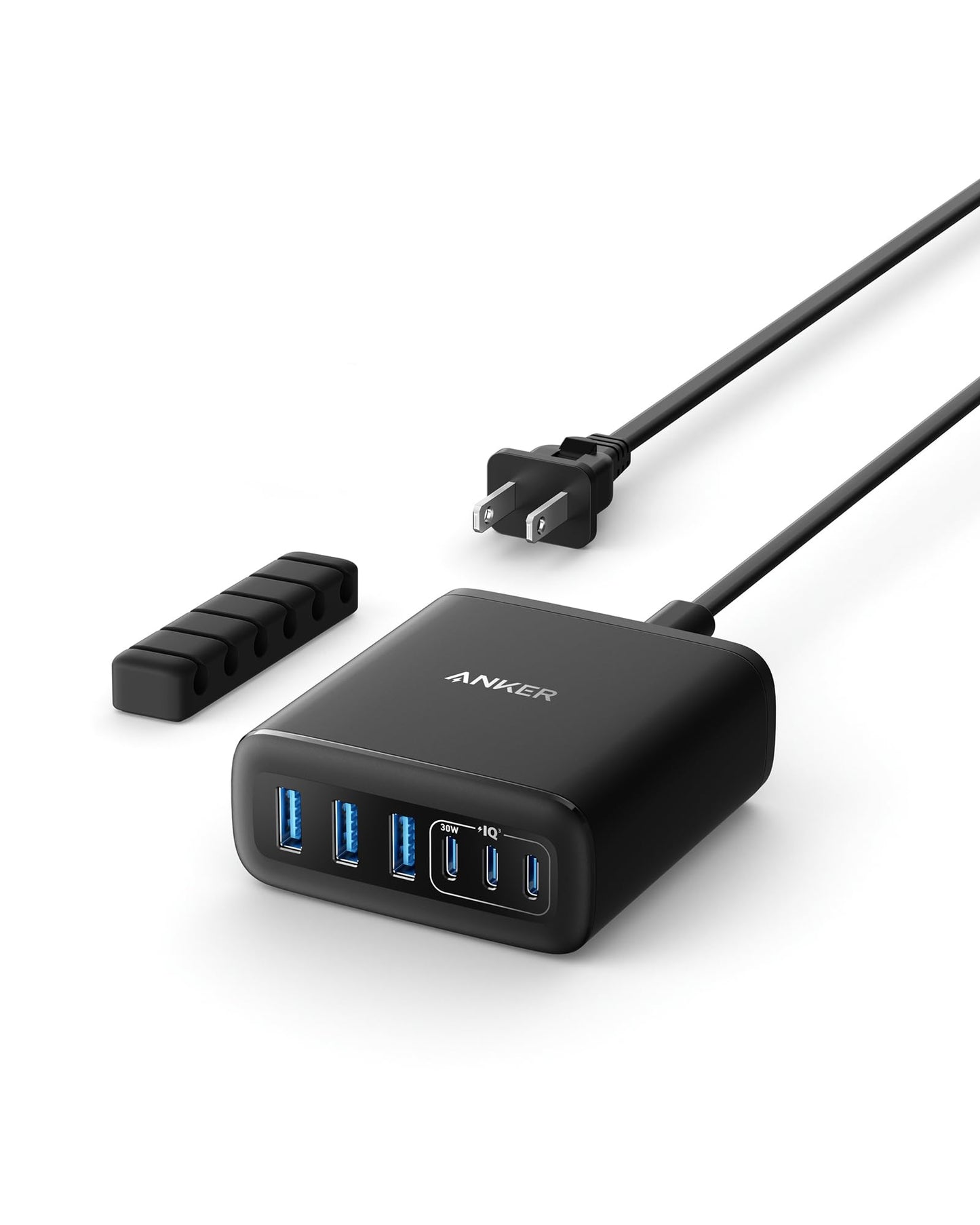 Anker Desktop Charger, Fast Charging USB C Charger with 112W Max 6-Port Desk Accessories for Home Office, Campatible with Multiple Devices, iPhone