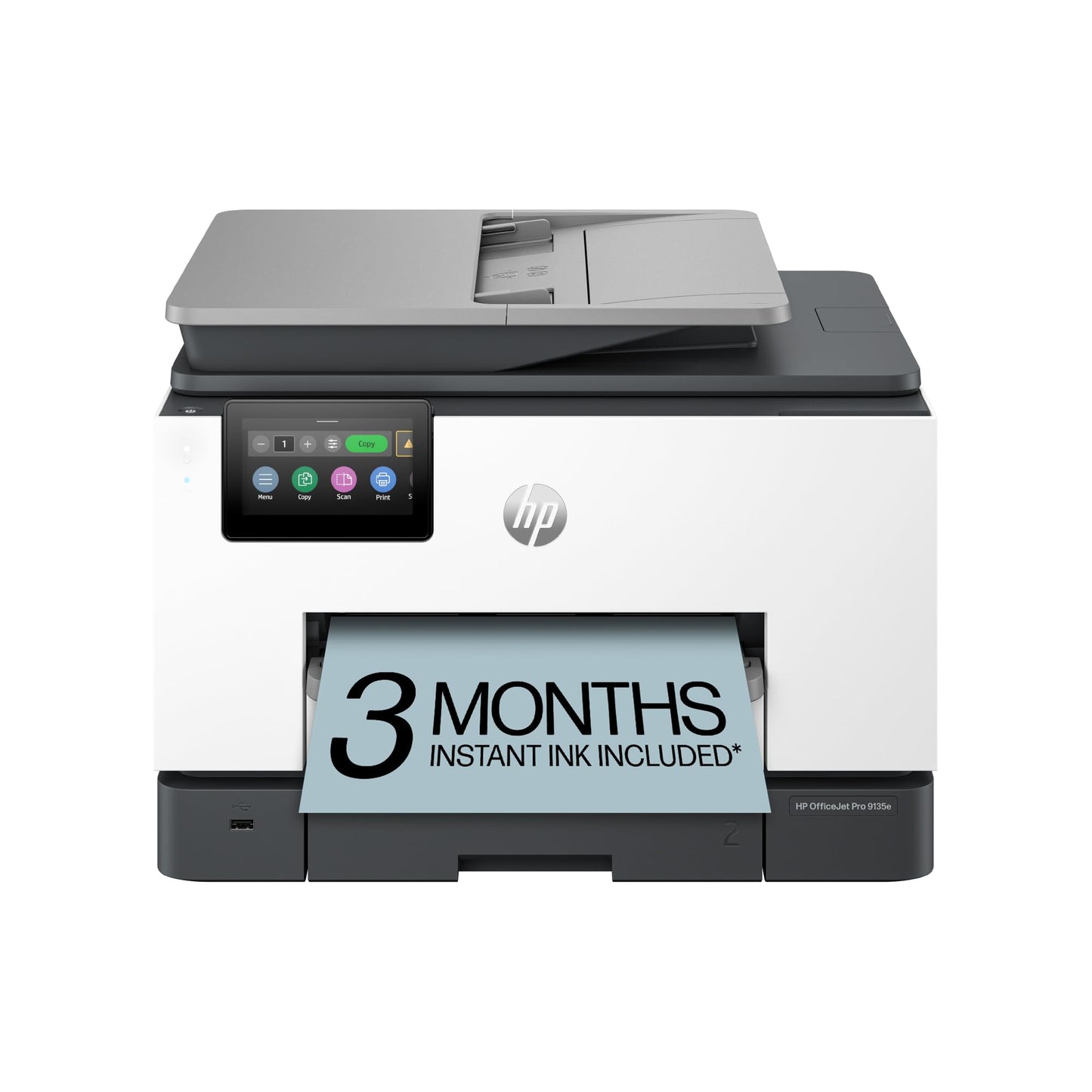 HP OfficeJet Pro 9135e Wireless All-in-One Color Inkjet Printer, Print, scan, Copy, fax, ADF, Duplex Printing Best-for-Office, 3 Month Instant Ink