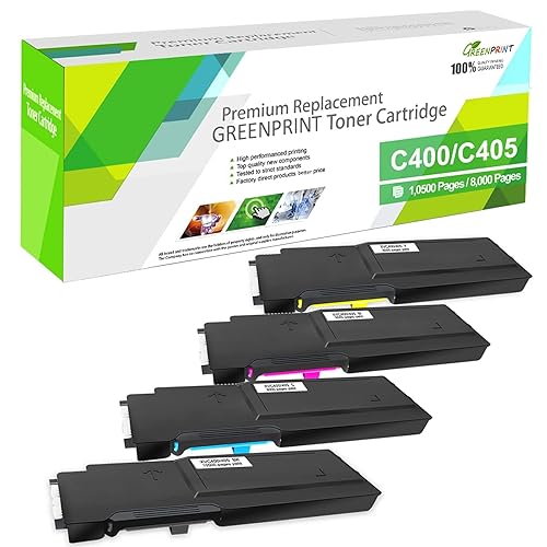 C400 C405 Remanufactured Toner Cartridges 4 Colors 10500 Pages for 106R03524, 8000 Pages CMY for 106R03525 106R03526 106R03527 for Xerox C400n C400dn