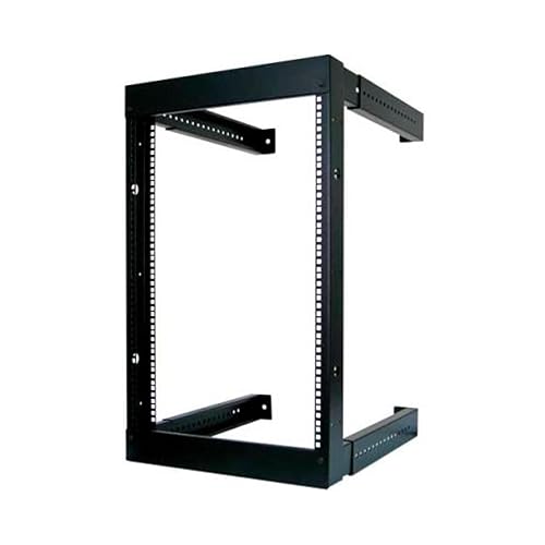 16U Open Wall Mount Frame Rack - Adjustable Depth 18"- 30"