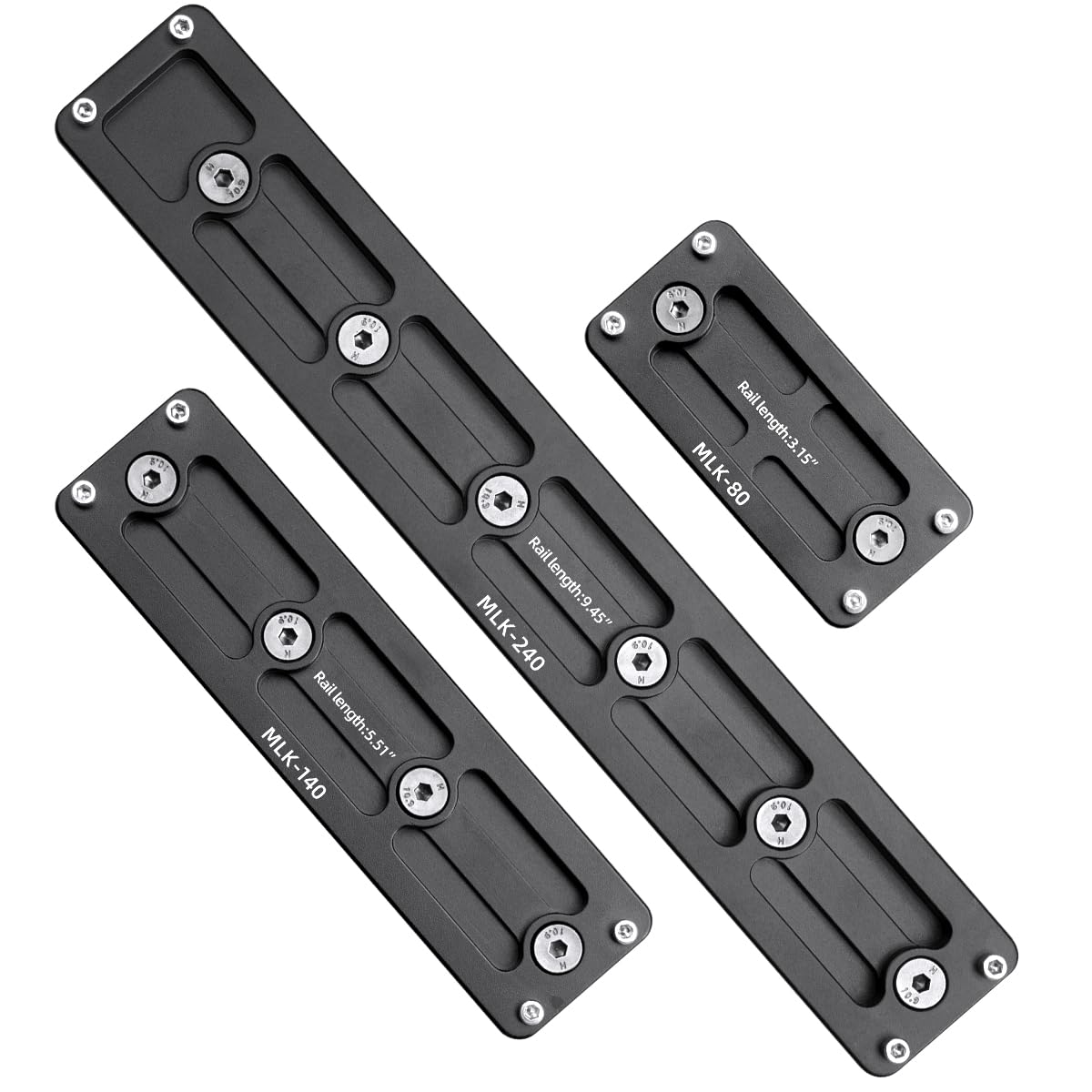 Arca Rail Mount, 9.45 inch Arca Swiss for Rifle Tripod Ballhead Quick Release Plate, Aluminum Arca Plate Compatiable RRS (9.45inch)