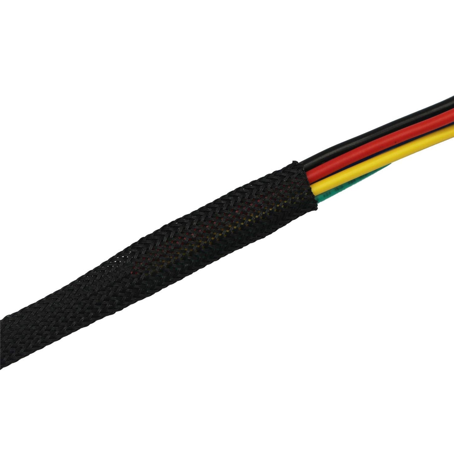 30ft PET Expandable Sleeving Wire Cable Sleeve (1/4", Black)