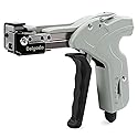 Delgada Metal Cable Tie Gun for Stainless Steel Ties, Professional Automatic Tightening Cutting Ratchet Tie Clamp,4-level Adjustable Fastening Tie