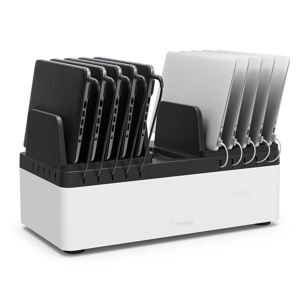 Belkin Store and Charge W/ Fixed Dividers - AC Classroom Charging Station for Laptops & Tablets Organization iPad Up To 10 Devices Including iPads