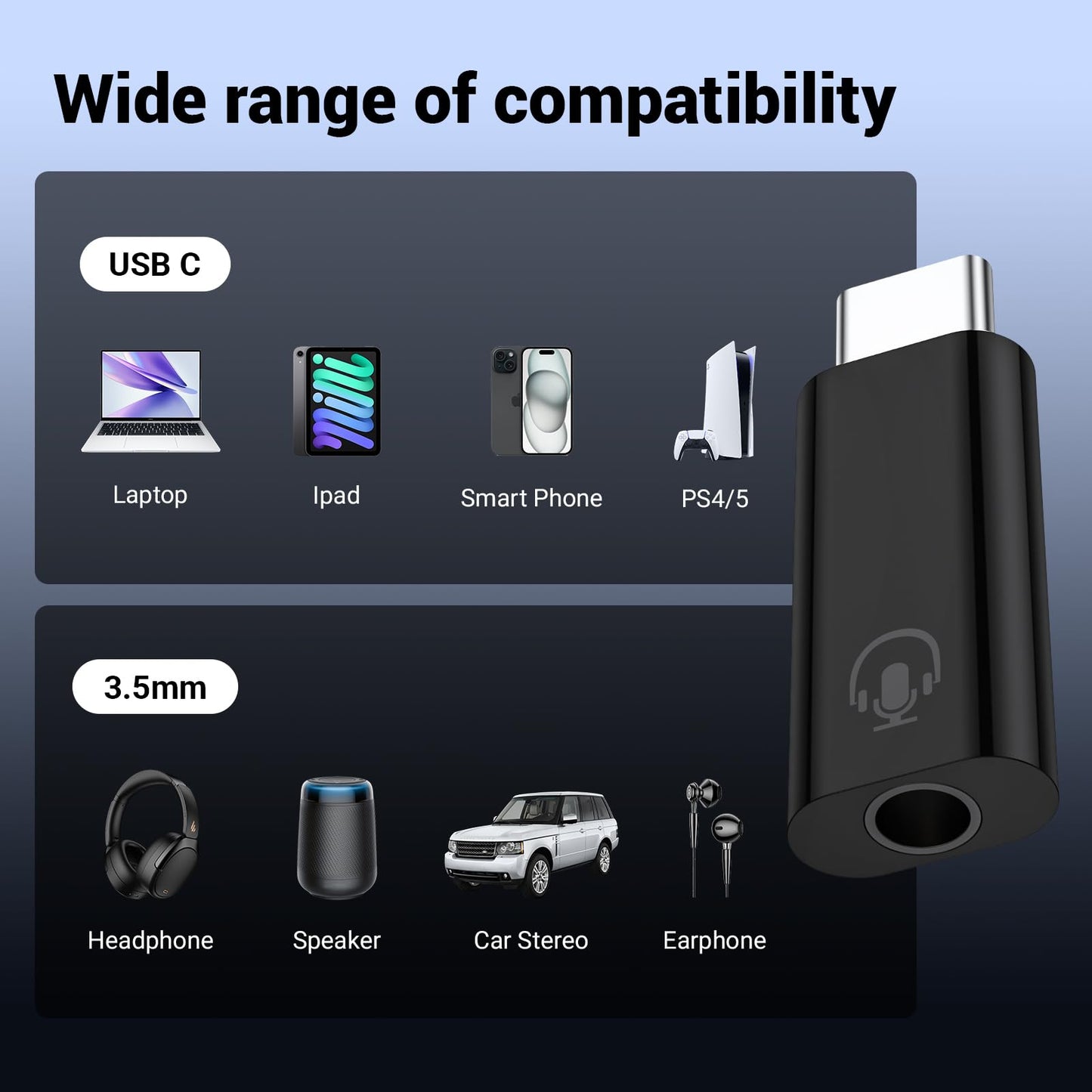 Fidioto 4 Pack USB C to 3.5mm Jack Audio Adapter, USB C to Headphone Jack Adapter Compatible with iPhone17/ 16 Plus 17/16 Pro Max/Samsung