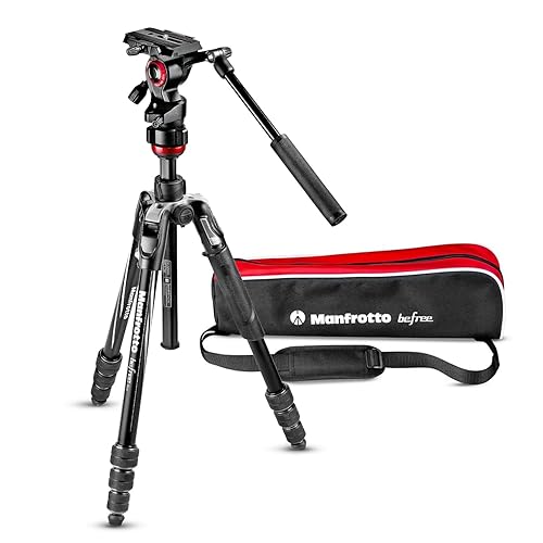 Manfrotto Befree Live Twist, Travel Tripod in Aluminum with Twist Closure, Camera Tripod for DSLR, Mirrorless, Reflex Cameras and Video Cameras