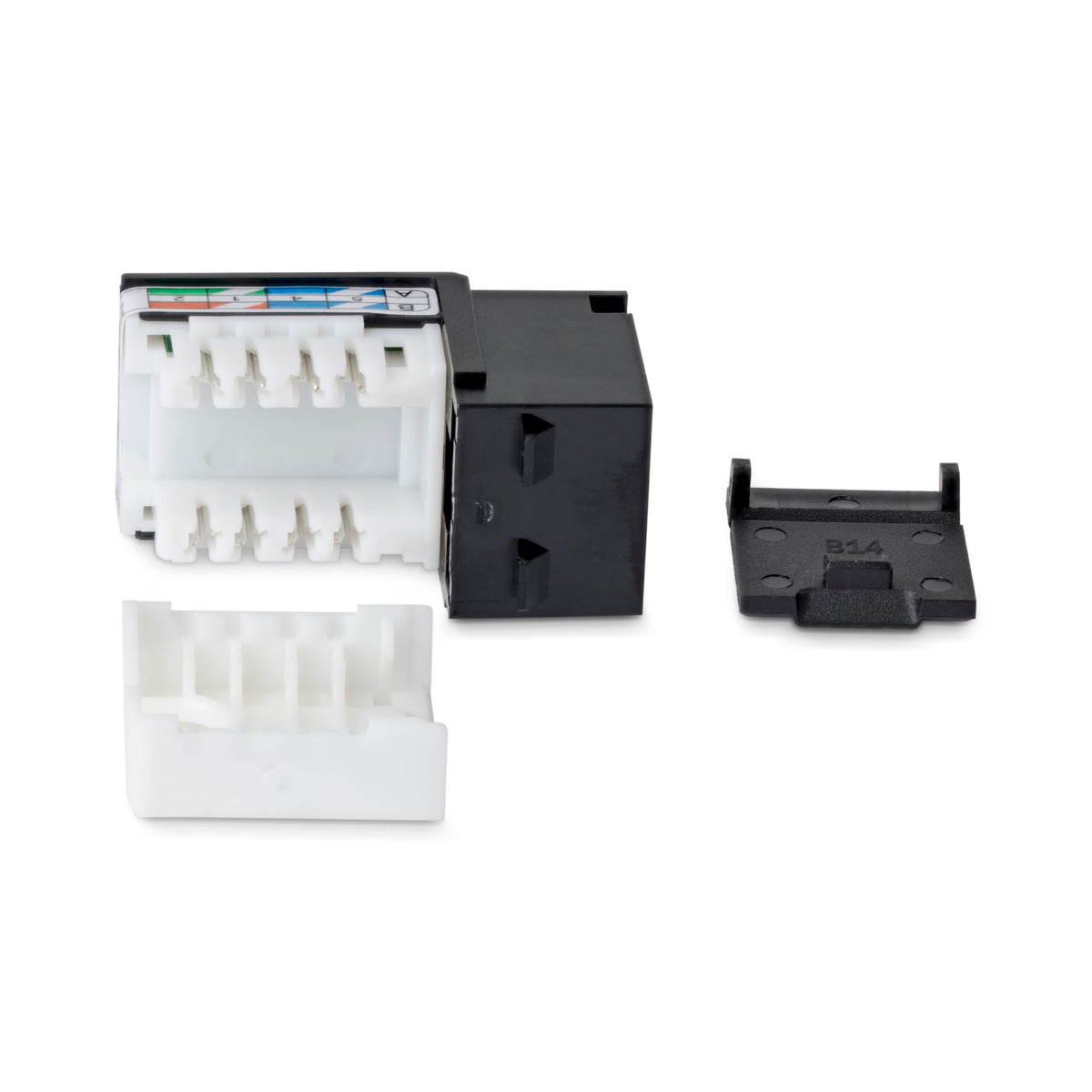 StarTech Cat6 Keystone Jack 24-Pack, UTP, 90 110 Punch Down, Black