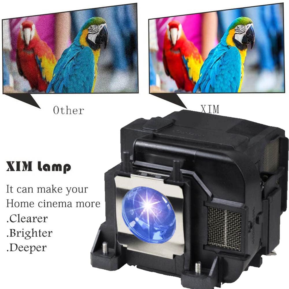 XIM Replacement Projector Lamp Bulb for ELPLP74/ELPLP75 V13H01074/V13H010L75 for Epson 1940w 1945w 1955 1960 powerlite 1930 powerlite 1940w powerlite