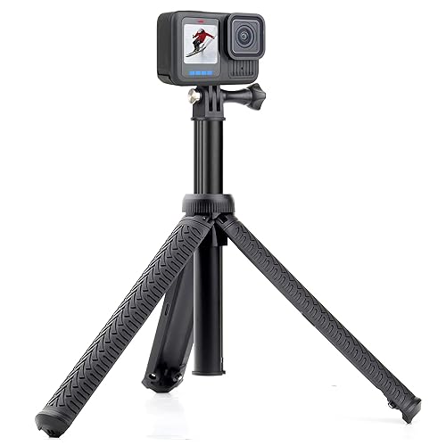 GEPULY Underwater Tripod Stand Aluminum Selfie Stick Pole - Waterproof Hand Grip for GoPro Here 13 12 11 Insta360 AKASO DJI OSMO Action 6&Smartphones