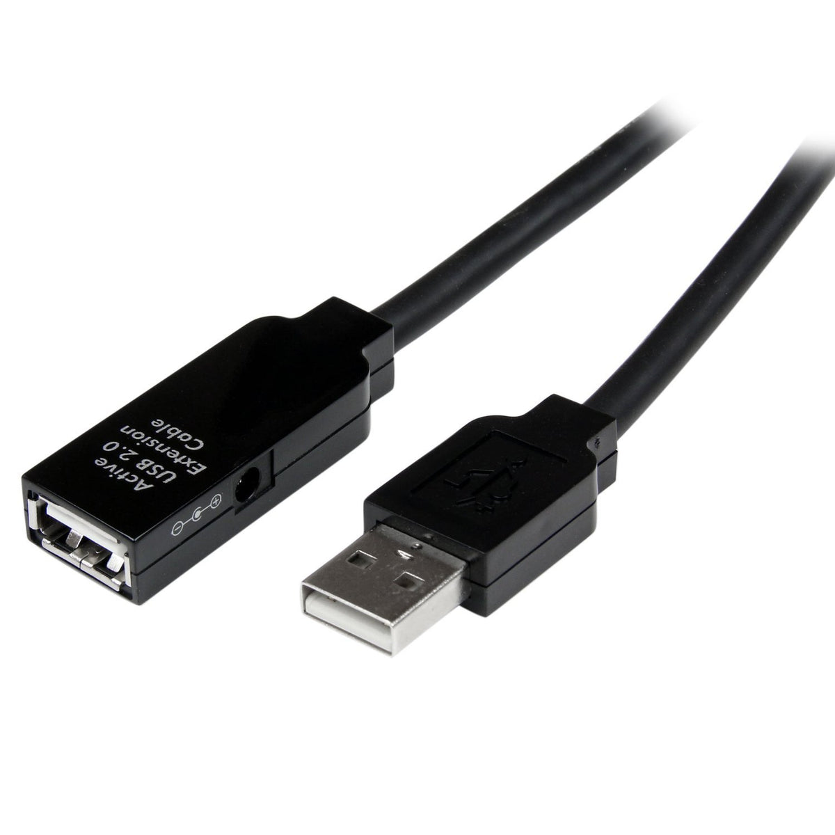 StarTech 15m Active USB 2.0 Extension, A to A M/F, Black (USB2AAEXT15M)