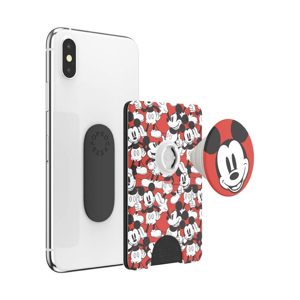 PopSockets Adhesive Phone Wallet and Card Holder with Grip, Disney - Mickey Classic