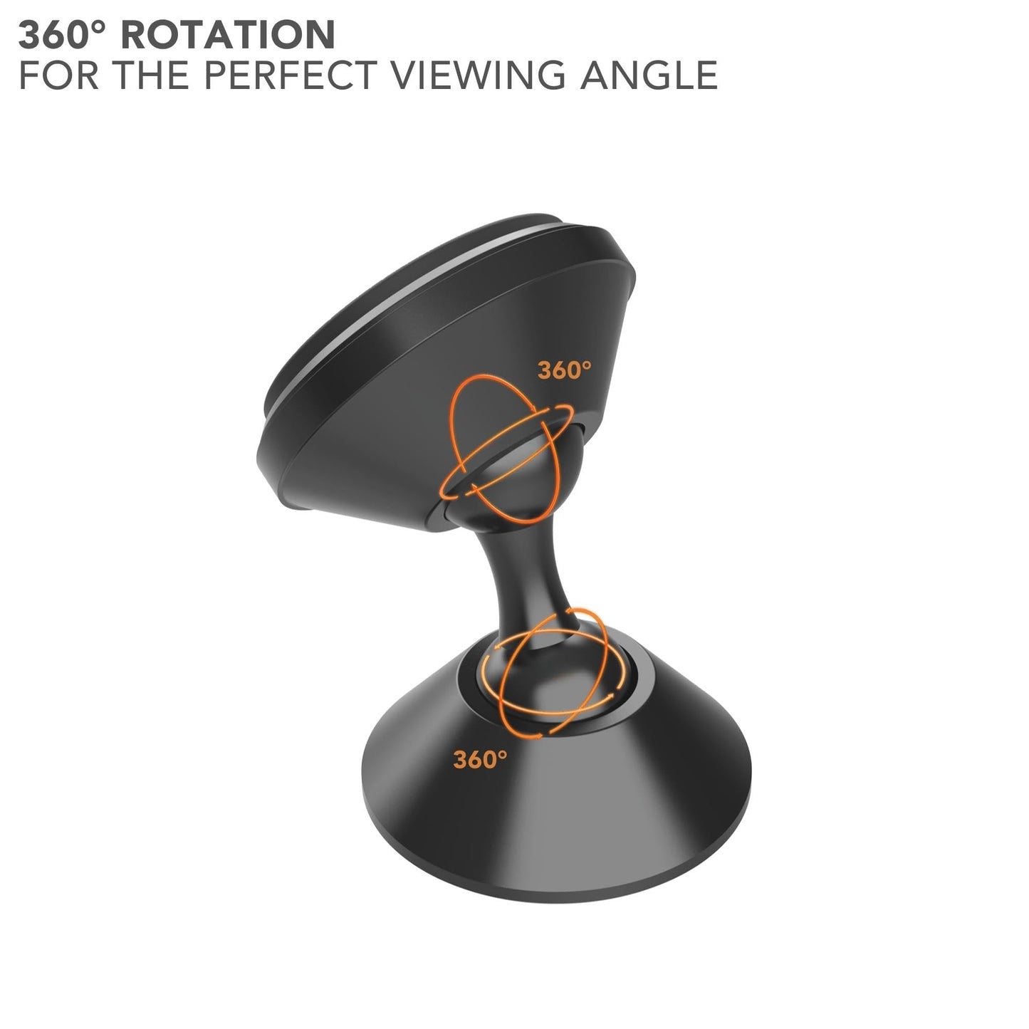 Rokform - Adjustable Magnetic Car Mount, 360 Degree Swivel with 3M VHB Tape, Cell Phone Holder, Aluminum Dashboard Phone Mount Stand for Truck Car