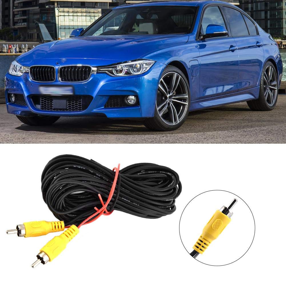 Gorgeri Reversing Camera Cable Cable for Car Camera 6M Male to Male Car Reverse Rear View Parking Camera Video AV Cable Cord Cable for Reverse Camera