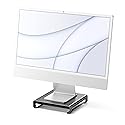 SATECHI Type-C Aluminum Monitor Stand Hub with USB-C Data, USB 3.0, Micro/SD Card Slots & 3.5mm Headphone Jack - for Apple Studio Display, iMac, iMac