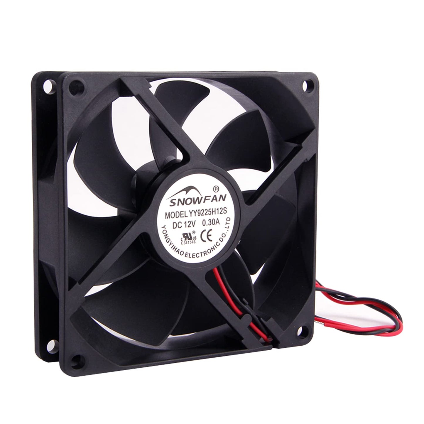 Fielect 12V Brushless DC Cooling Fan 92x92x25mm Mini Cooling Fan Long Life Sleeve Bearing Computer Case Cooling Fan,0.3A 1Pcs