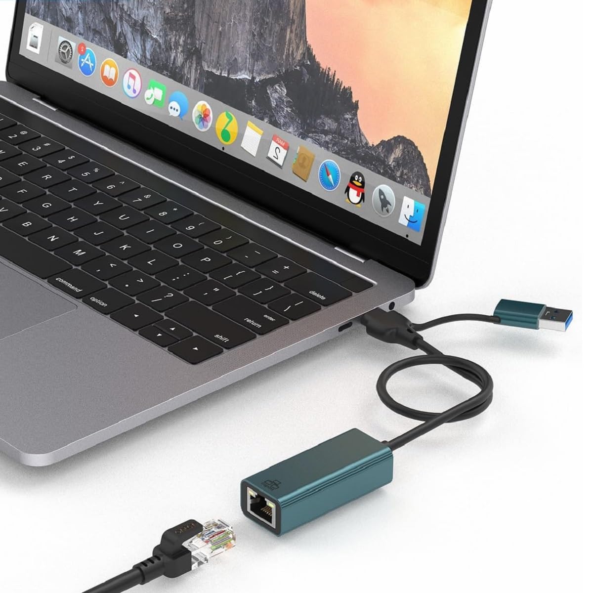 USB 3.0 to Ethernet Adapter, USB C to RJ45 Gigabit LAN (1000Mbps) Network Adapter, Compatible with MacBook/Pro/Air, Surface Pro, Windows 11/10/8/7