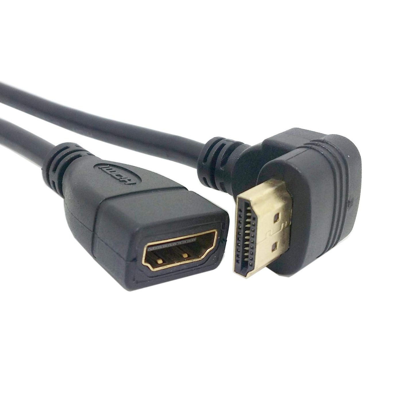 chenyang HDMI Extension Cable,HDMI 1.4 Male to Female 90 Degree UP Angled Extension Cable 0.5m
