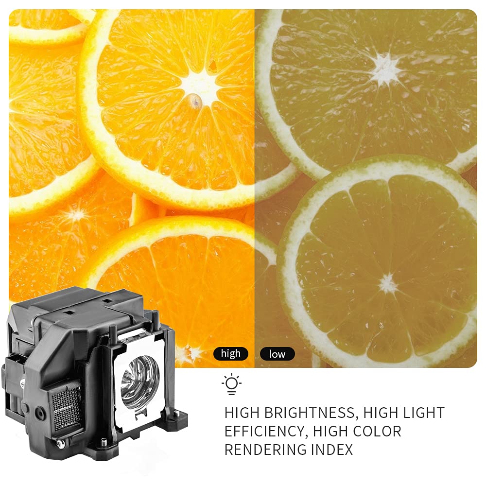 LBTbate ELPLP67 V13H010L67 Replacement Projector Lamp for EPSON PowerLite Home Cinema 710 750HD EX7210 EX3210 EX3212 EX5210 H429A VS210 VS220 MG-850HD