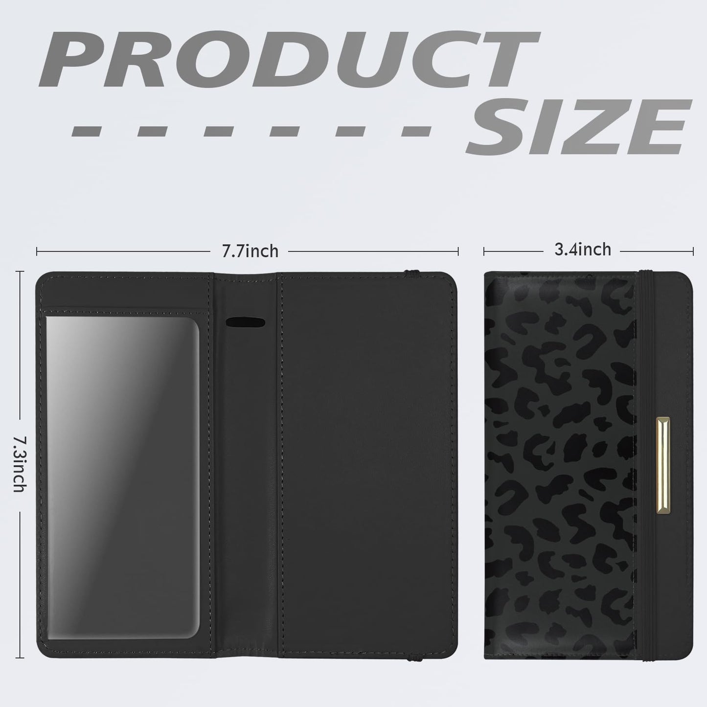 kakurookie letter checkbook cover, rfid blocking stylish, lightweight, slim durable, multi-functional holder for personal and business checks…