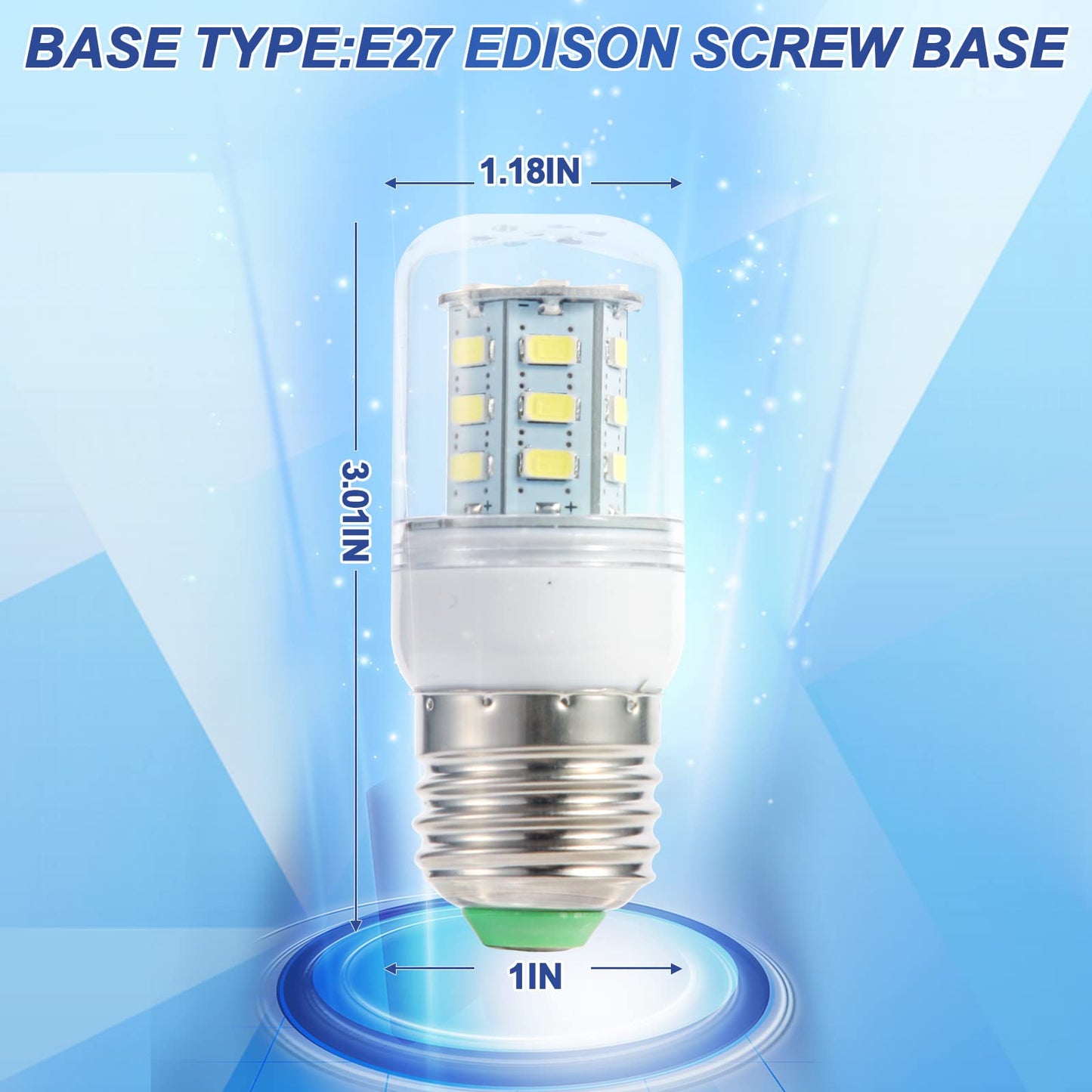 KEI D34l Refrigerator Light Bulb FOR Frigidaire 3.5W LED Refrigerator Bulb