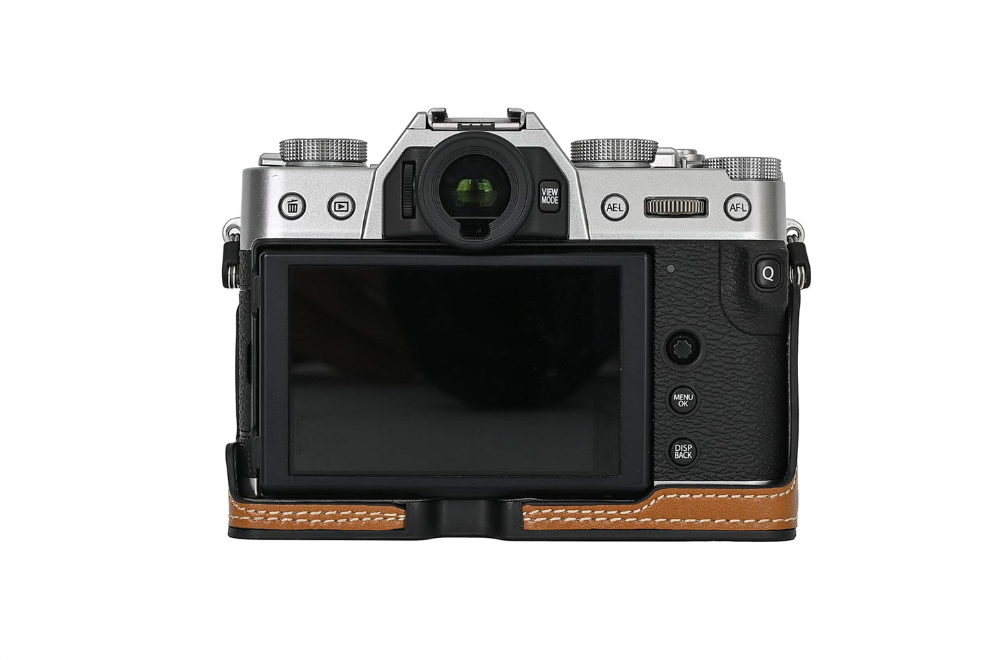 BMAOLLONGB X-T30 III/II Case, Handmade PU Leather Half Camera Case Bag Cover Bottom Opening Version for Fujifilm XT30 X-T30 III/II With Neck Strap