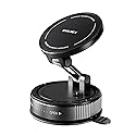 OWLREX Magnetic Phone Holder for Car, Vacuum Suction Cup Magsafe Car Phone Mount with Strong Magnet 360° Rotatable Phone Holder for iPhone 15/14/13