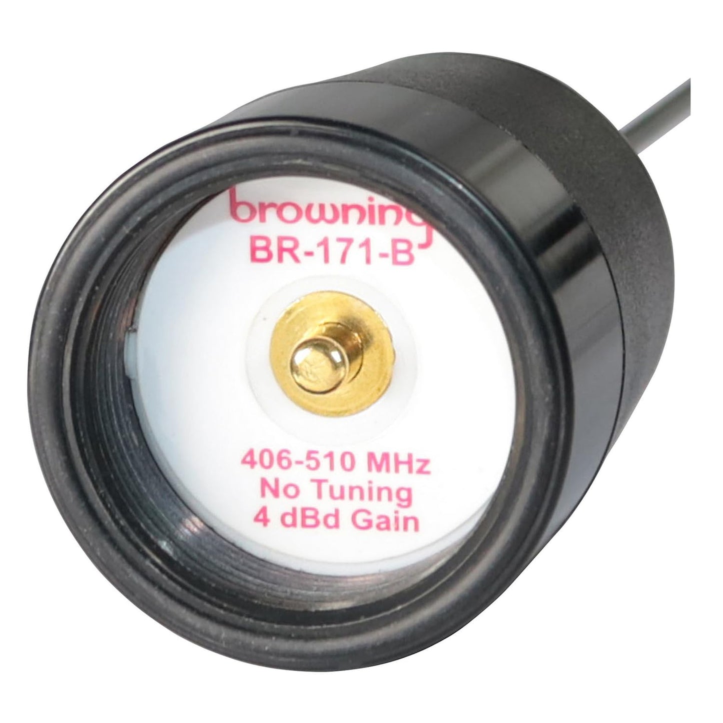 Tram-Browning 406 to 510 MHz UHF 4 dBd Gain Pre-Tuned Wideband NMO Antenna, Black