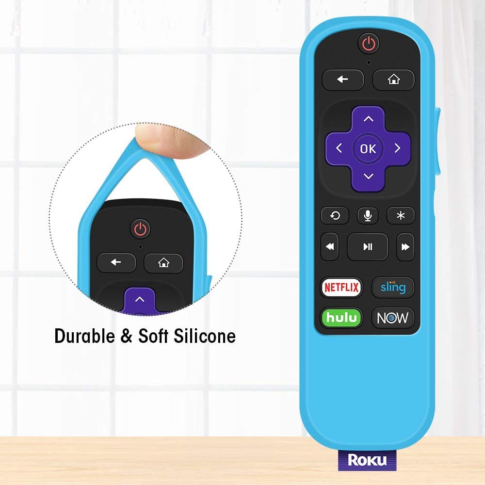 4 Pack Case for TCL Roku TV Steaming Stick 3600R Remote,Silicone Cover Roku Voice/Express/Premiere Remote Controller Skin Protective Universal