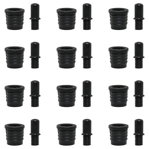 WHYHKJ 12 Sets Speaker Grill Guides Speaker Grill Peg DIY Audio Speaker Buckles Plastic Ball Socket Type Grill Guides Peg Kit Speaker Buckles Snap