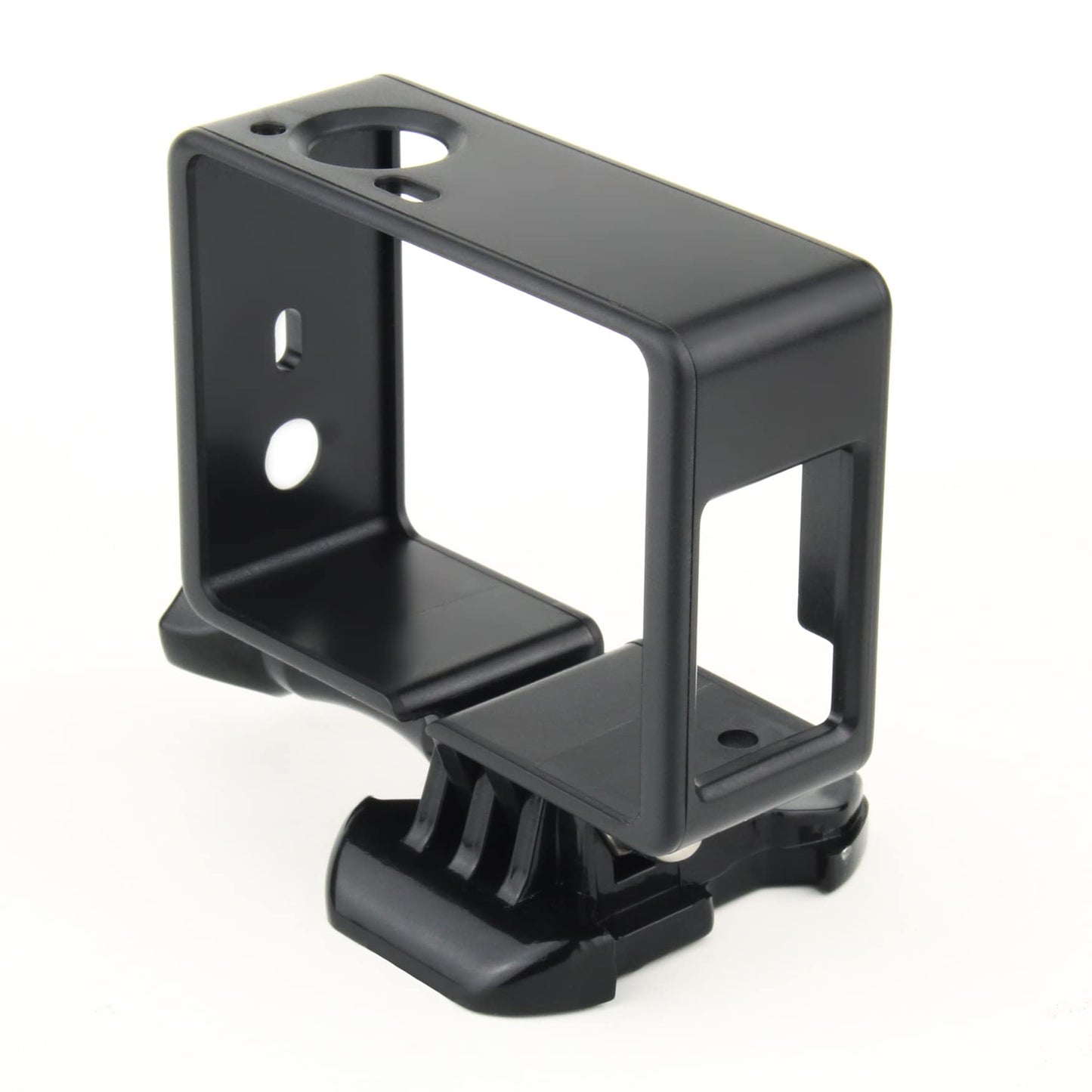 SOONSUN Frame Mount Housing Case with Basic Buckle and Long Thumb Bolt Screw for GoPro Hero 3 3+ 4 Camera and All Slots Fully Accessible-Black
