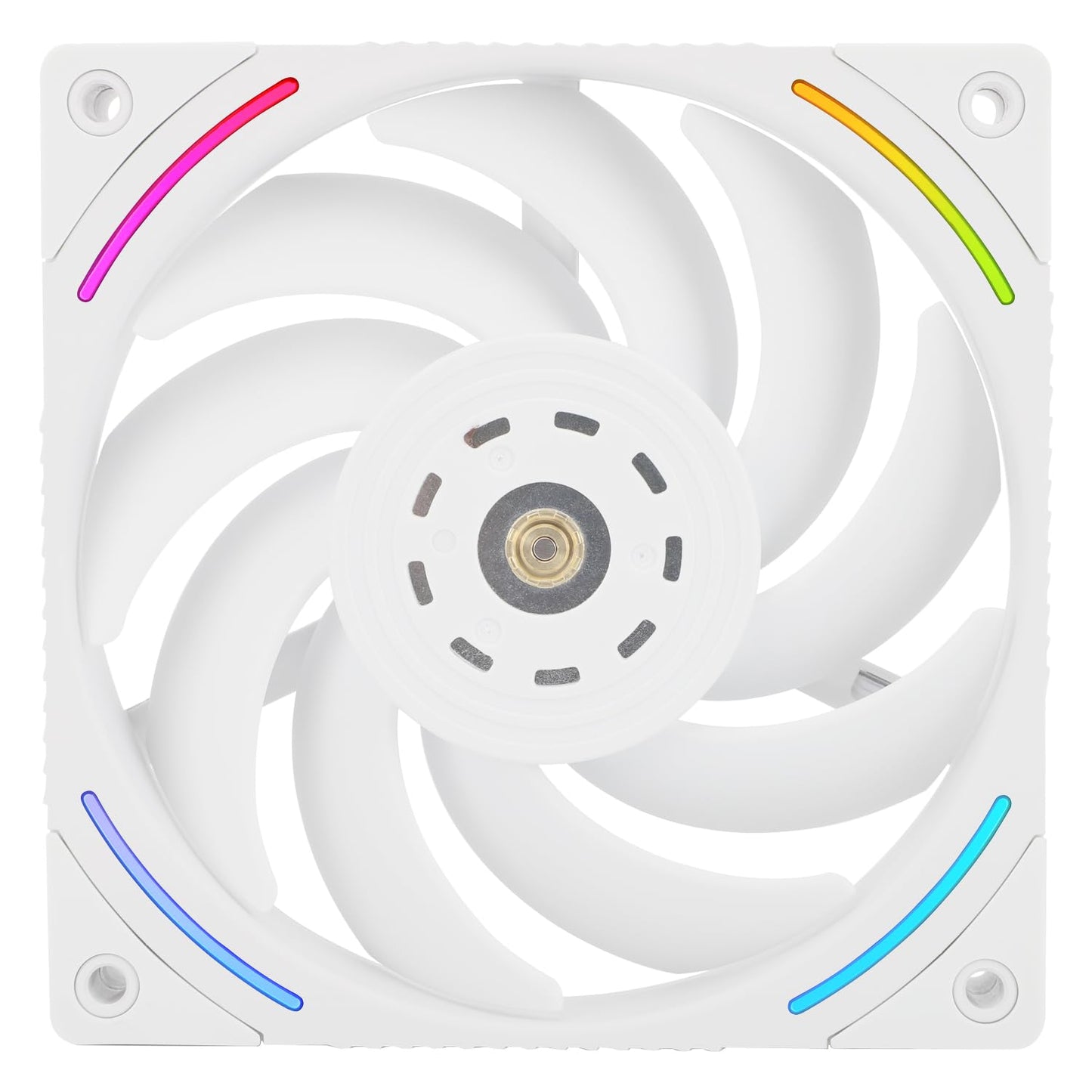 Thermalright TL-K12 White ARGB CPU Fan 120mm Case Cooler Fan, 4pin PWM Connector Silent Computer Fan with S-FDB Bearing and Double-Sided Rubber