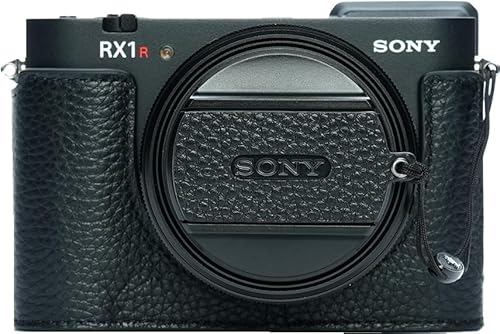 RX1R III Camera Case, BMAOLLONGB Handmade Genuine Real Leather Half Camera Case Bag Cover for Sony RX1R III Camera Bottom Opening Version with Mini