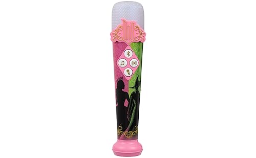 eKids Wicked Karaoke Microphone for Kids, Bluetooth Microphone Includes Built-in Music and Light Show, Designed for Fans of Wicked Toys