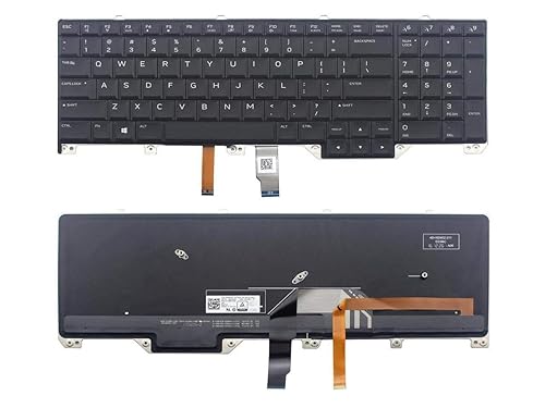 New US English Black Backlit Keyboard Replacement for Dell Alienware 17 R4 P/N:00WN4Y 0WN4Y PK131QB1A00 NSK-EE0BC 01 0CF2YW CF2YW NSK-EE0BC 1D